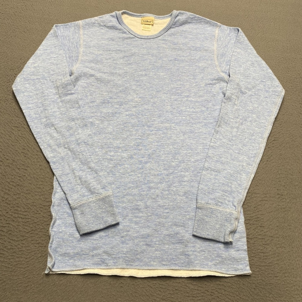 L.L.Bean Shirt Womens Small Blue Thermal Knit Long Sleeve Crewneck Base Layer